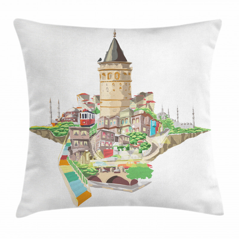 Historic Galata Tower Pillow Cover