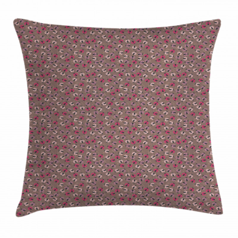 Vibrant Magenta Insects Pillow Cover