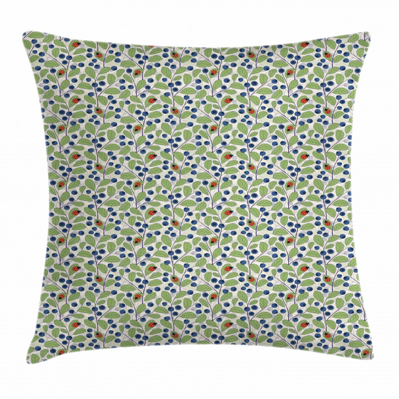 Bilberry Leaves Garden Pillow Cover