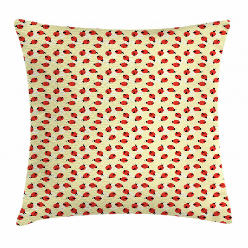 Ladybugs and Swirls Pillow Cover