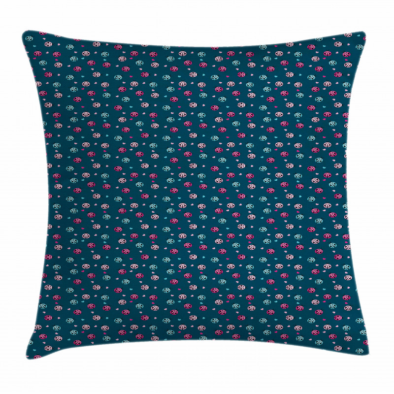 Vibrant Colors Hearts Pillow Cover