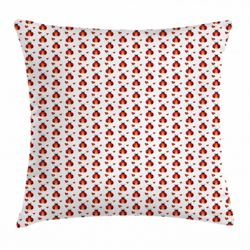 Flat Design Insects Pillow Cover