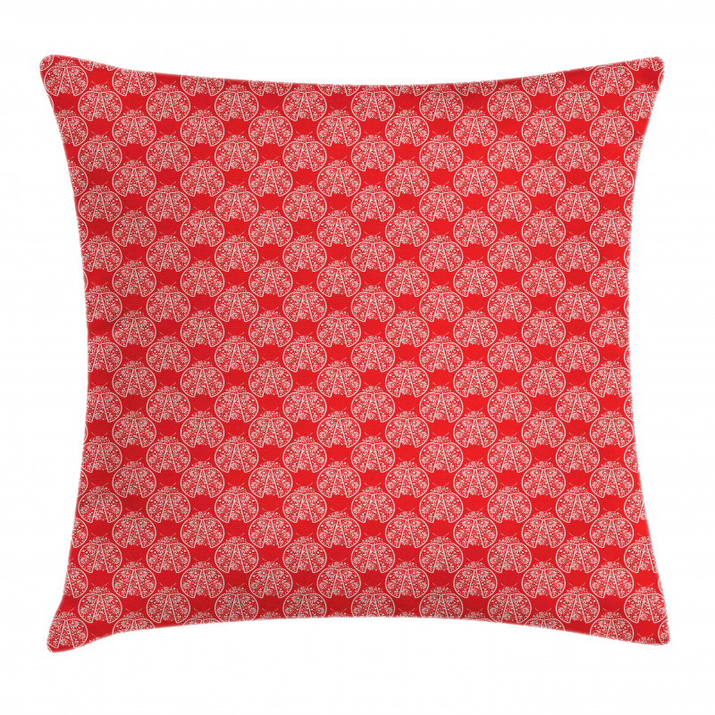 Flower and Heart Wings Pillow Cover