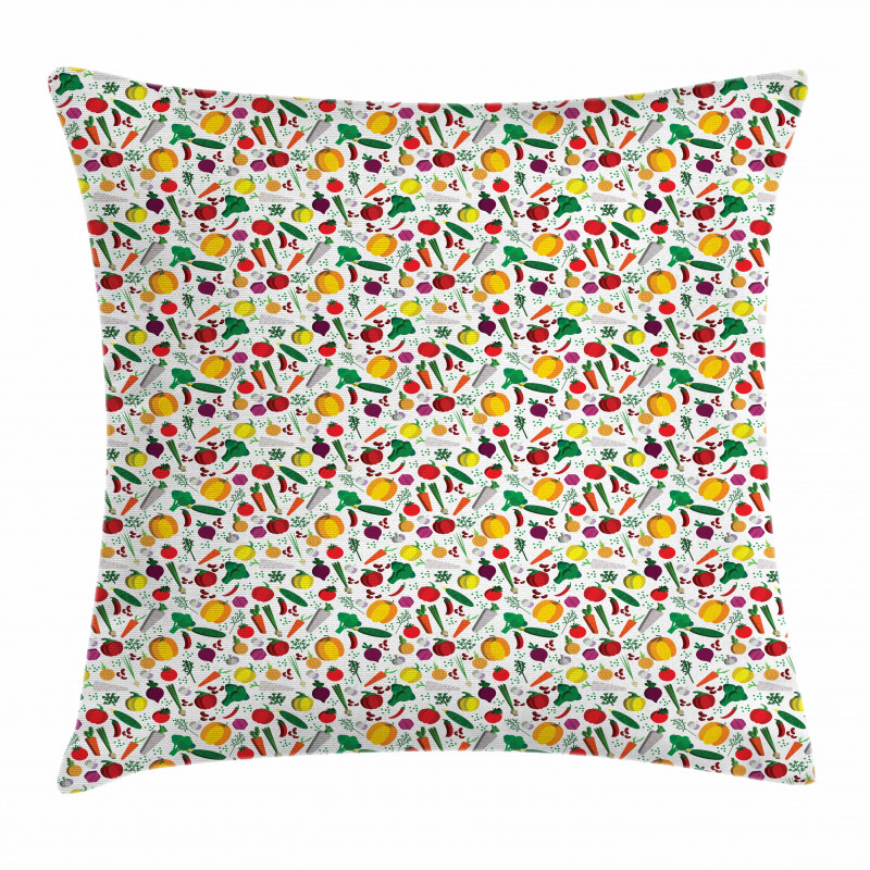 Vegetarian Food Chilli Pillow Cover