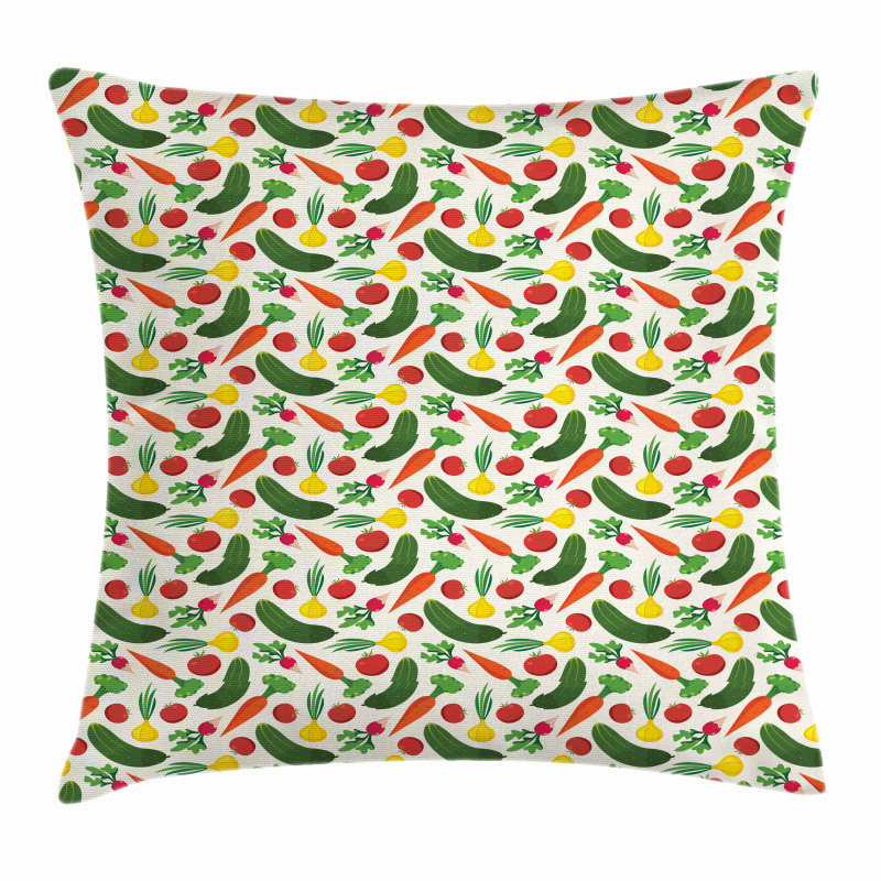 Vegetarian Cartoon Pillow Cover