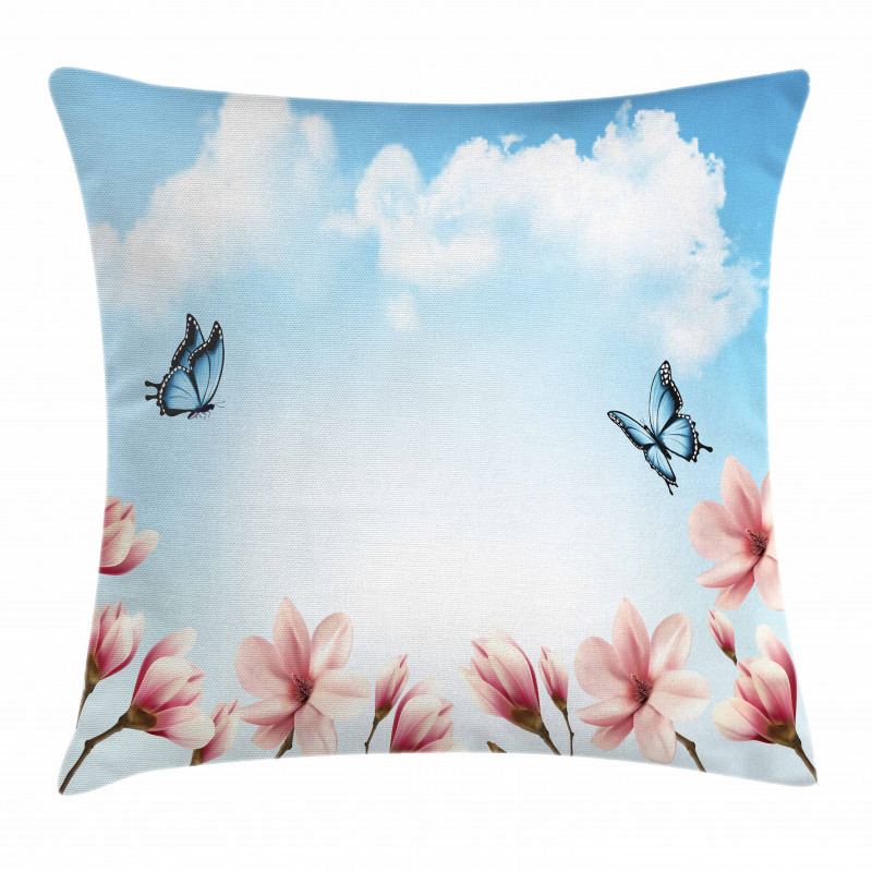 Magnolia Branches Bugs Pillow Cover