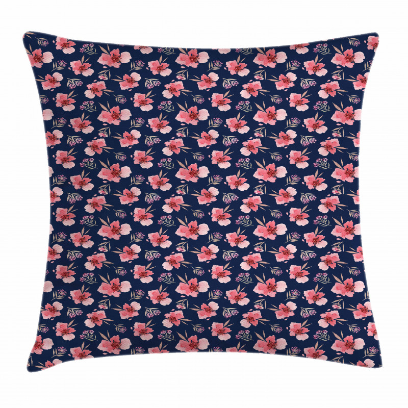 Brush Flower Bouquet Pillow Cover