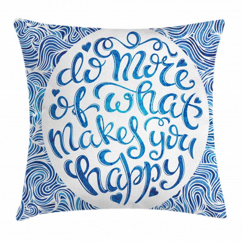 Words and Waves Pillow Cover