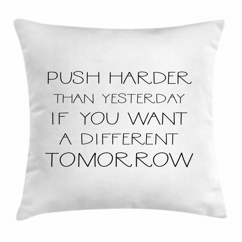Push Harder Words Pillow Cover