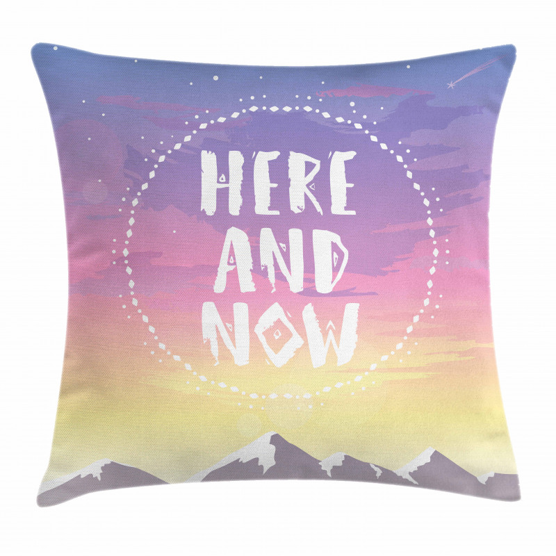 Mountains and Dreamy Sky Pillow Cover