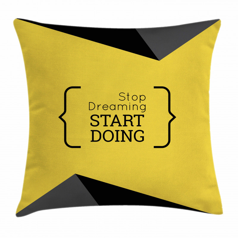Geometric Motivational Pillow Cover