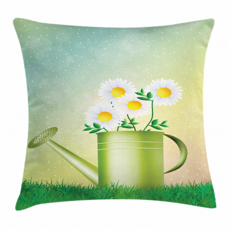 Watering Can Flowerpot Pillow Cover