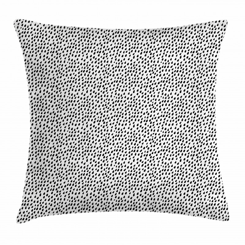 Monochrome Water Raindrops Pillow Cover