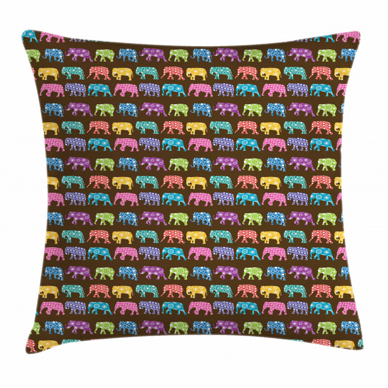 Animals with Circles Pillow Cover