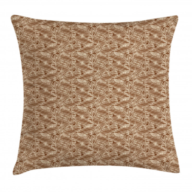 Sketchy Palm Leaves Pillow Cover