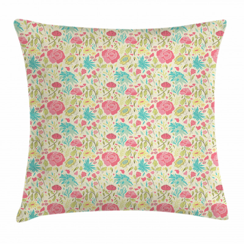 Blooming Spring Sprouts Pillow Cover