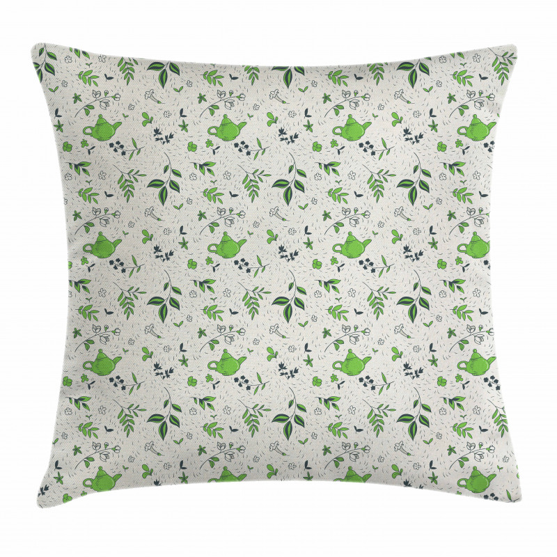 Exotic Herbal Tea Leaf Pillow Cover