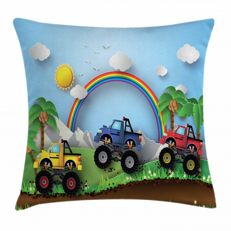 Skid Trail Race Pillow Cover