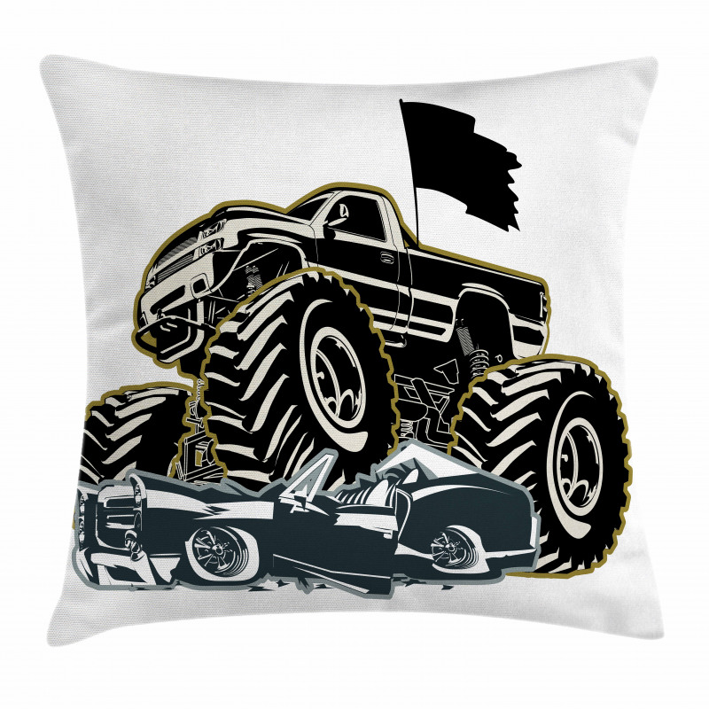 Rubber Tyre Car Pillow Cover
