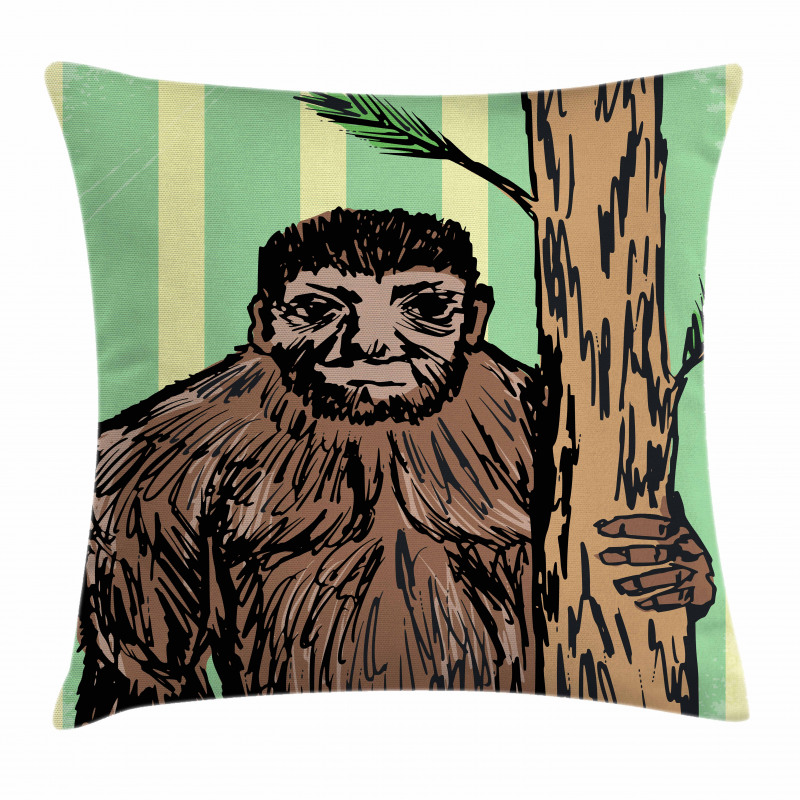 Mysterious Yeti Sketch Pillow Cover