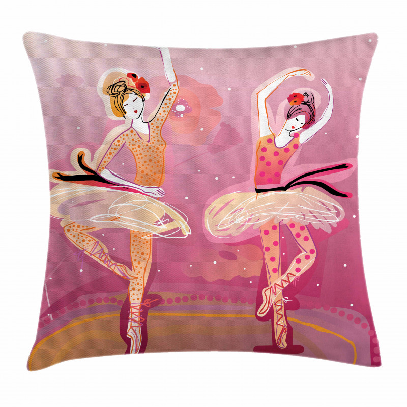 Colorful Dancers Perform Pillow Cover