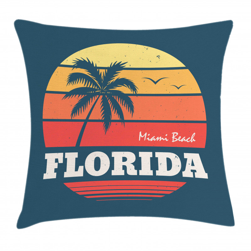 Abstract Miami Sunset Pillow Cover