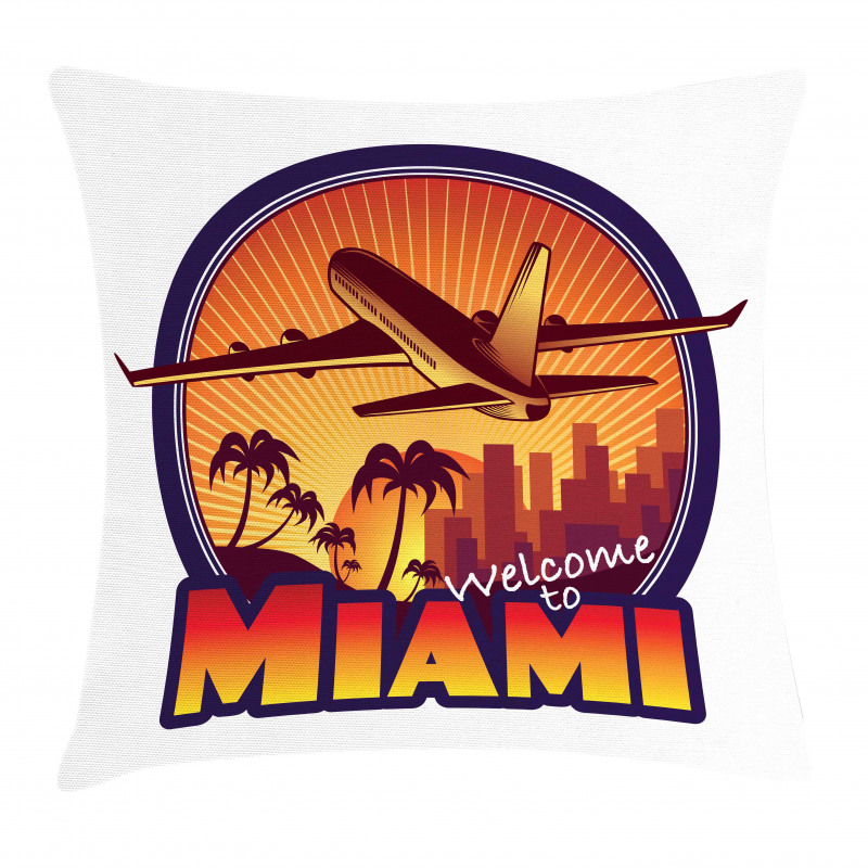 Welcome Miami Graphic Pillow Cover