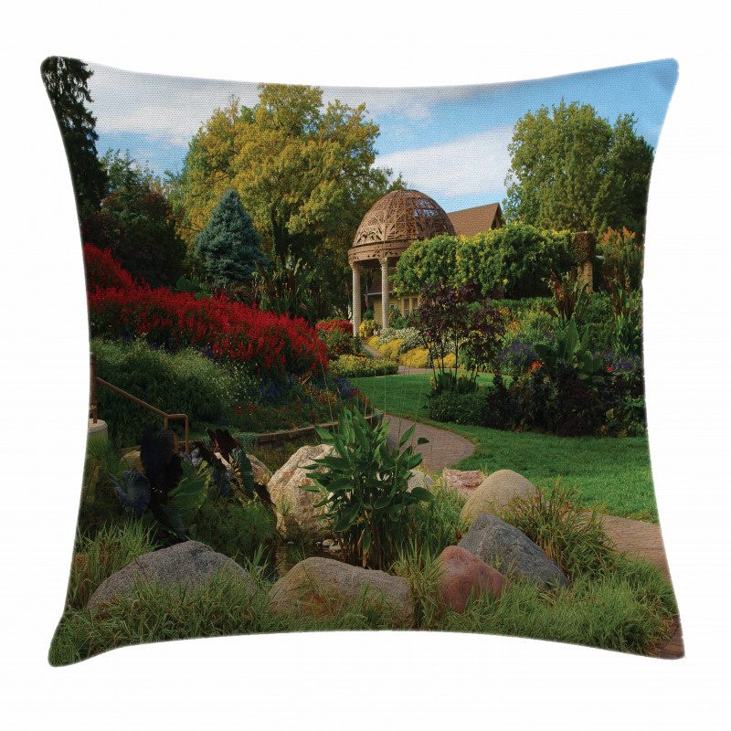 Gazebo Sunken Gardens Pillow Cover