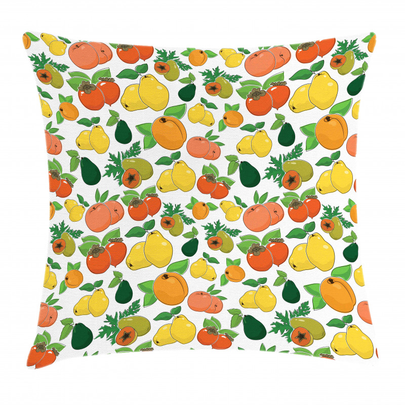 Fresh Fruits Colorful Pillow Cover