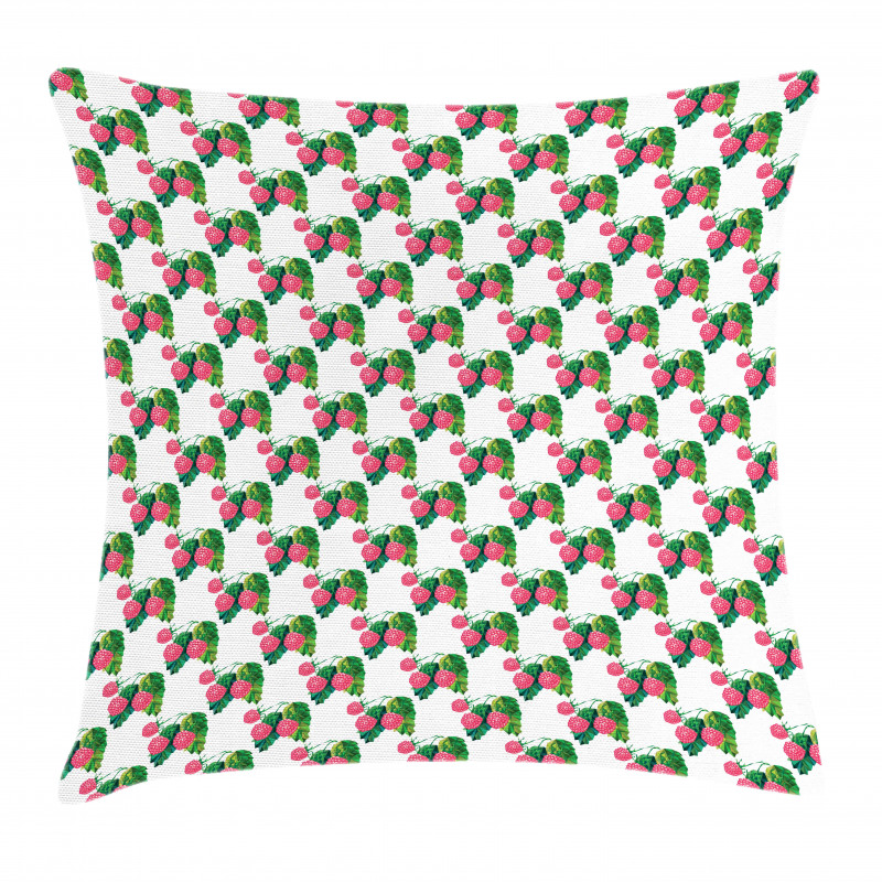 Abstract Raspberries Pillow Cover