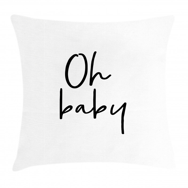 Modern Brush Message Pillow Cover