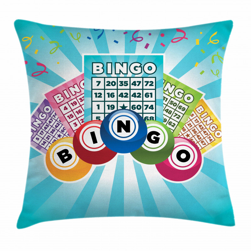 Colorful Cards Balls Pillow Cover