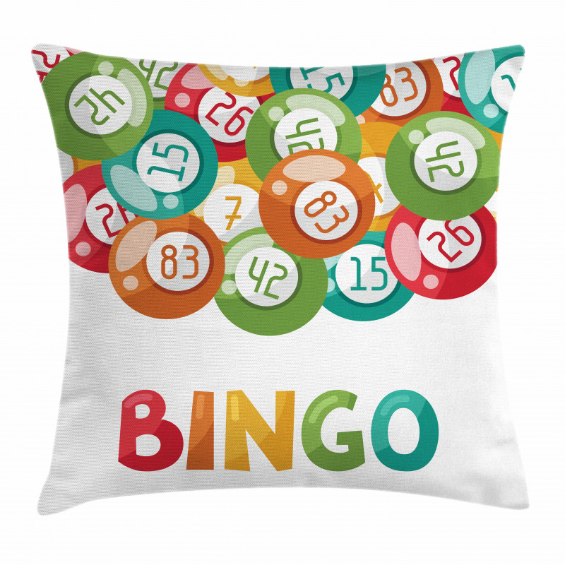 Lottery Game with Balls Pillow Cover