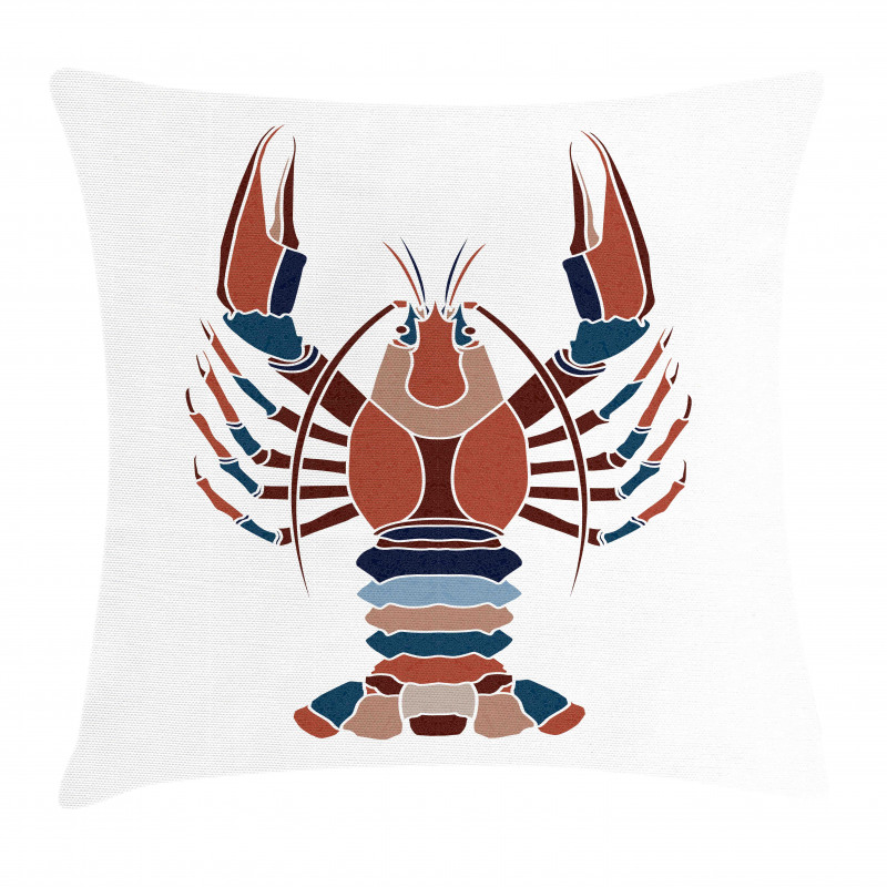 Abstract Crayfish Print Pillow Cover