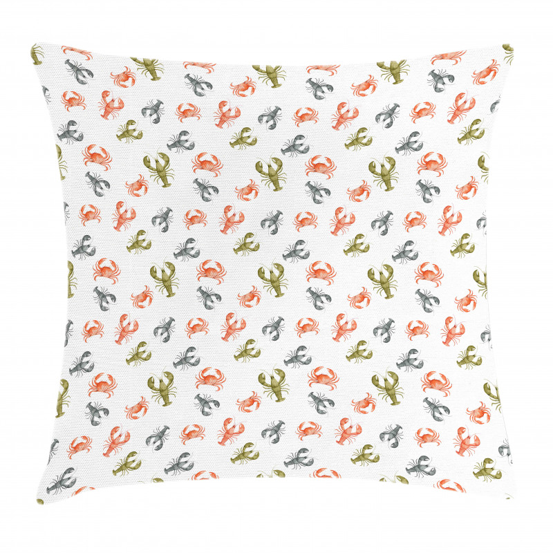 Watercolor Crustacean Pillow Cover