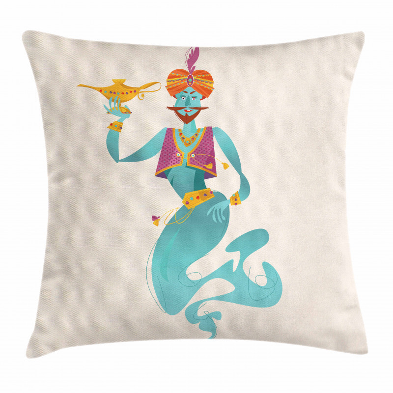Genie with Magic Tool Pillow Cover