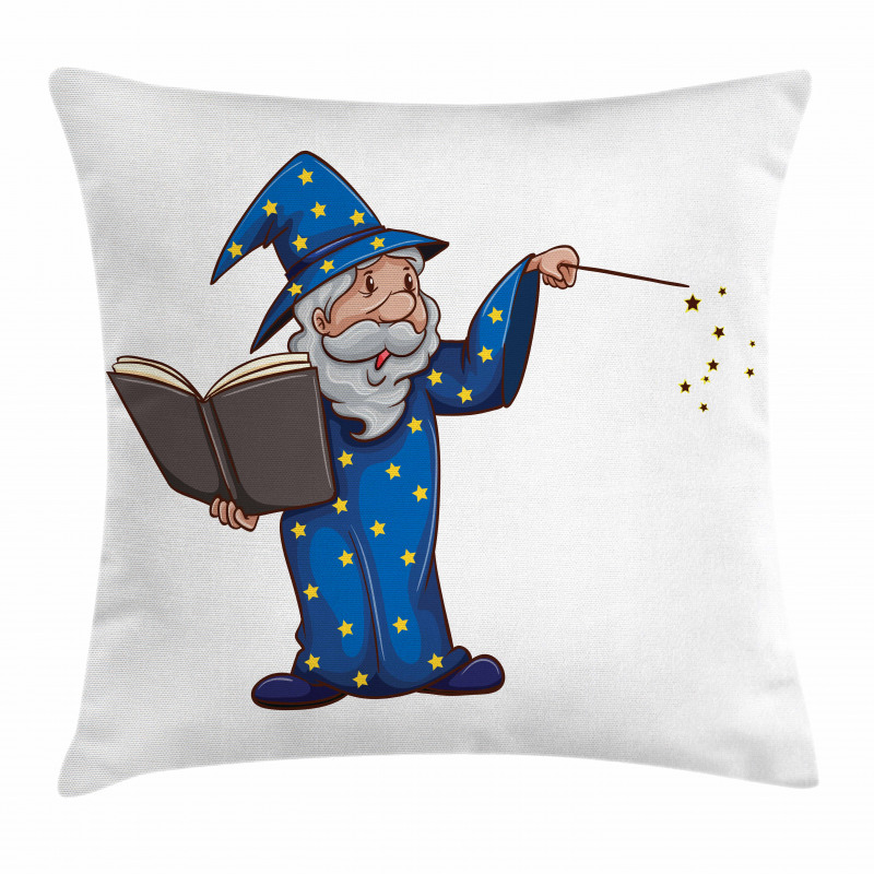Sorcerer Man Book Spell Pillow Cover