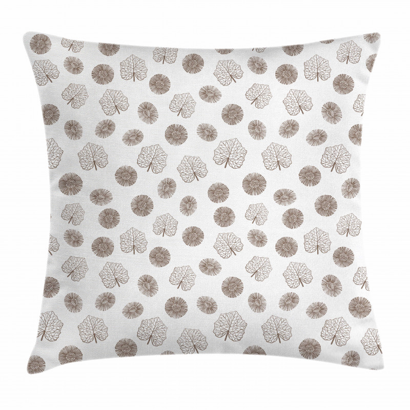 Earth Tone Leaves Pillow Cover