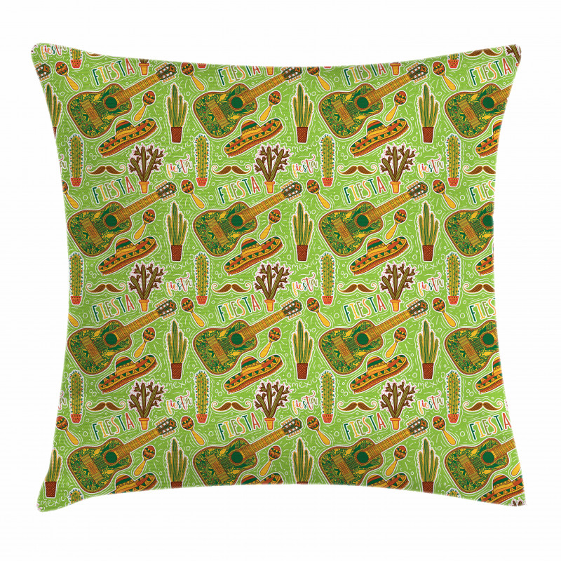 Colorful Doodle Fiesta Pillow Cover