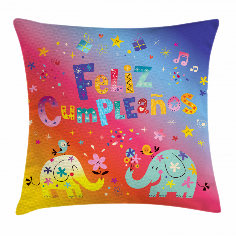 Feliz Cumpleanos Party Pillow Cover