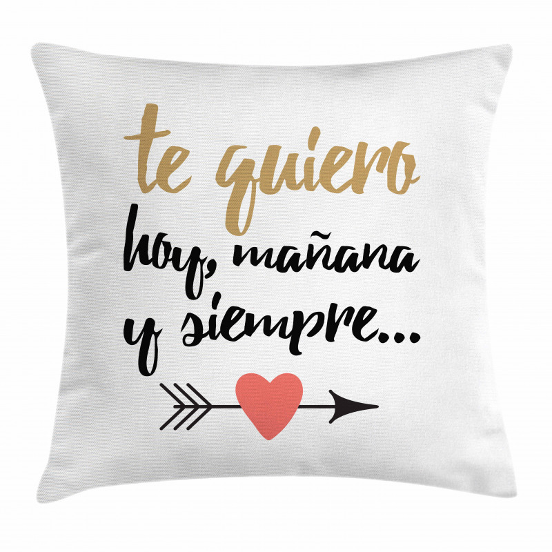 Te Quiero Love Words Pillow Cover