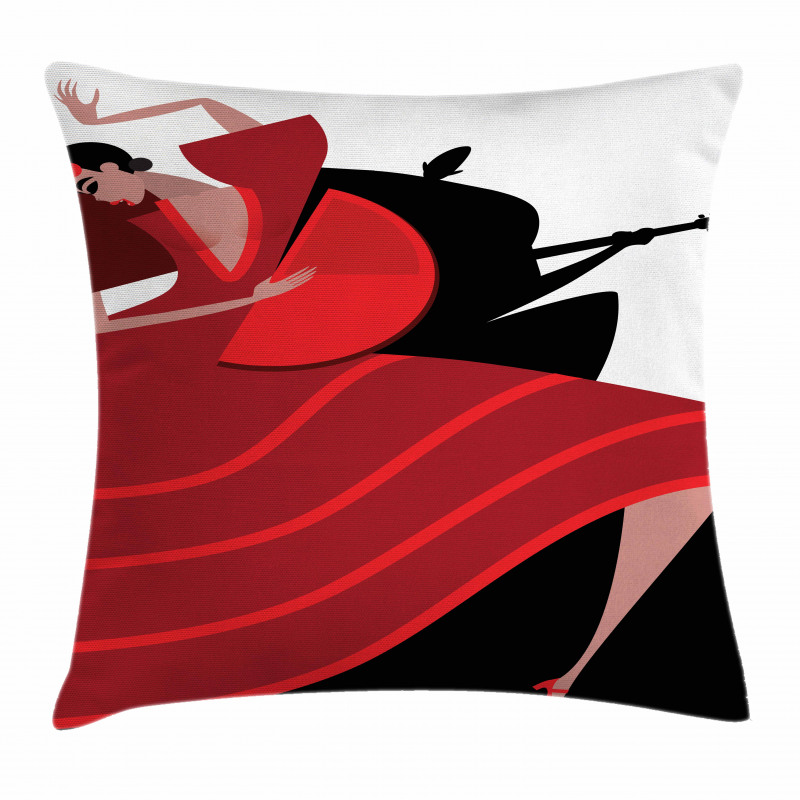 Baile Flamenco Theme Pillow Cover