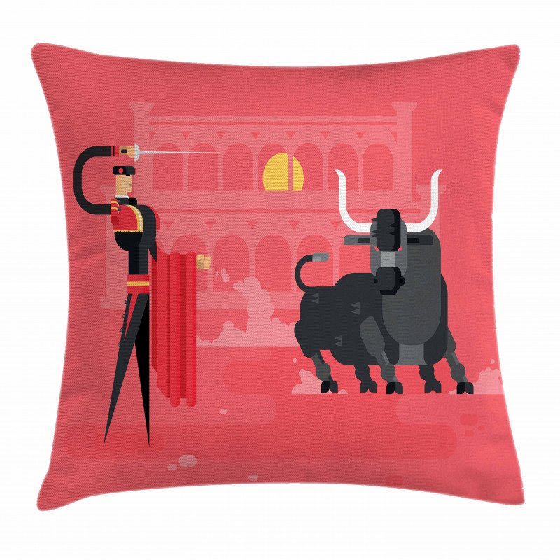 Matador Bull Arena Pillow Cover