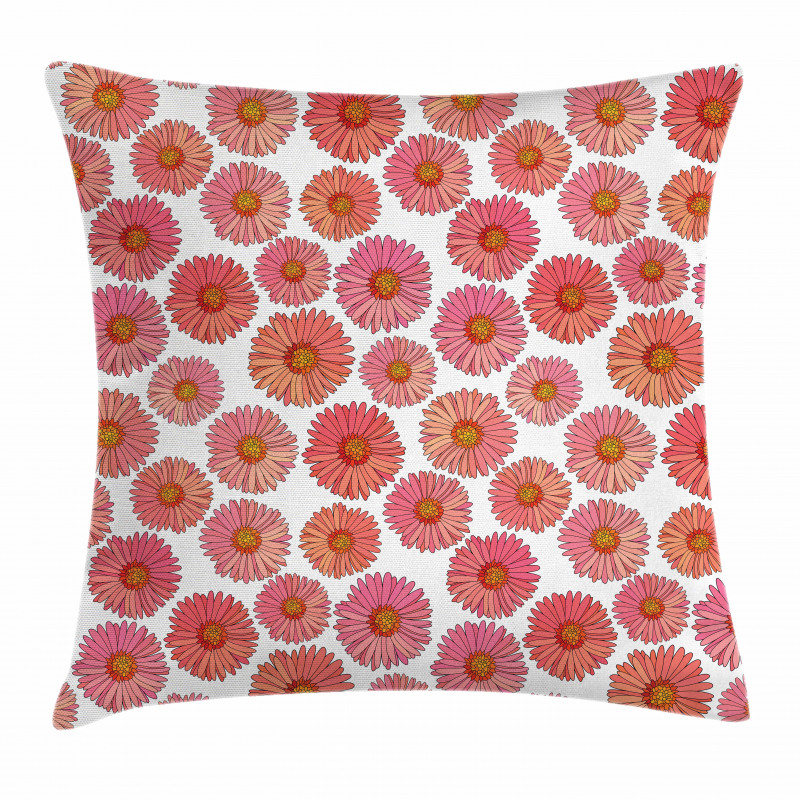 Pink Bloom Field Flourish Pillow Cover