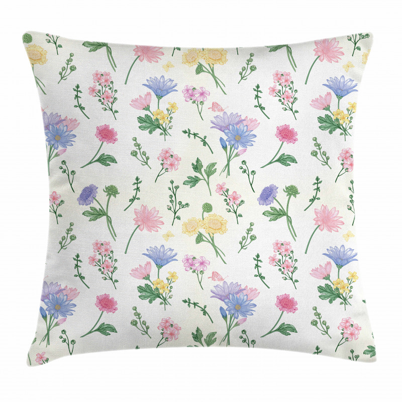 Botanical Herbs Nature Pillow Cover