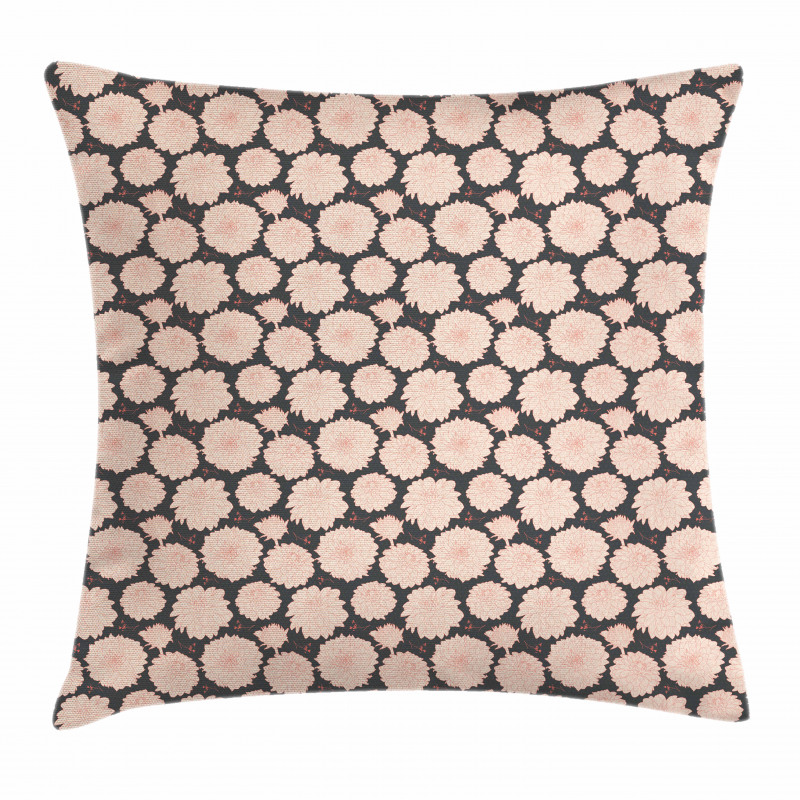 Soft Toned Flower Leaf Pillow Cover