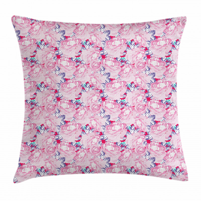 Romantic Rose Blossoms Pillow Cover
