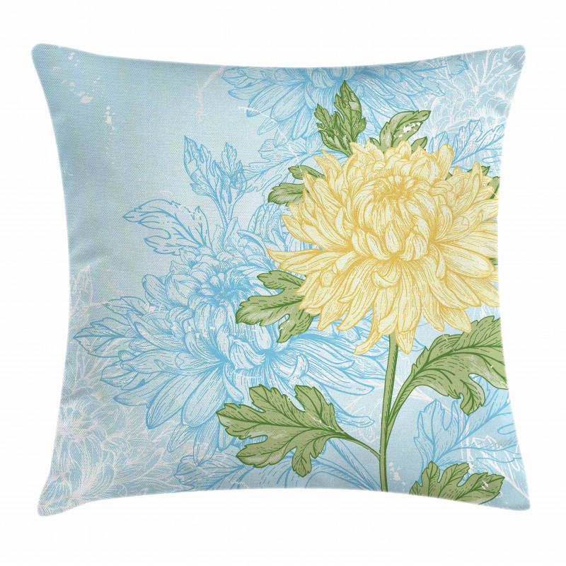 Romantic Chrysanthemum Pillow Cover