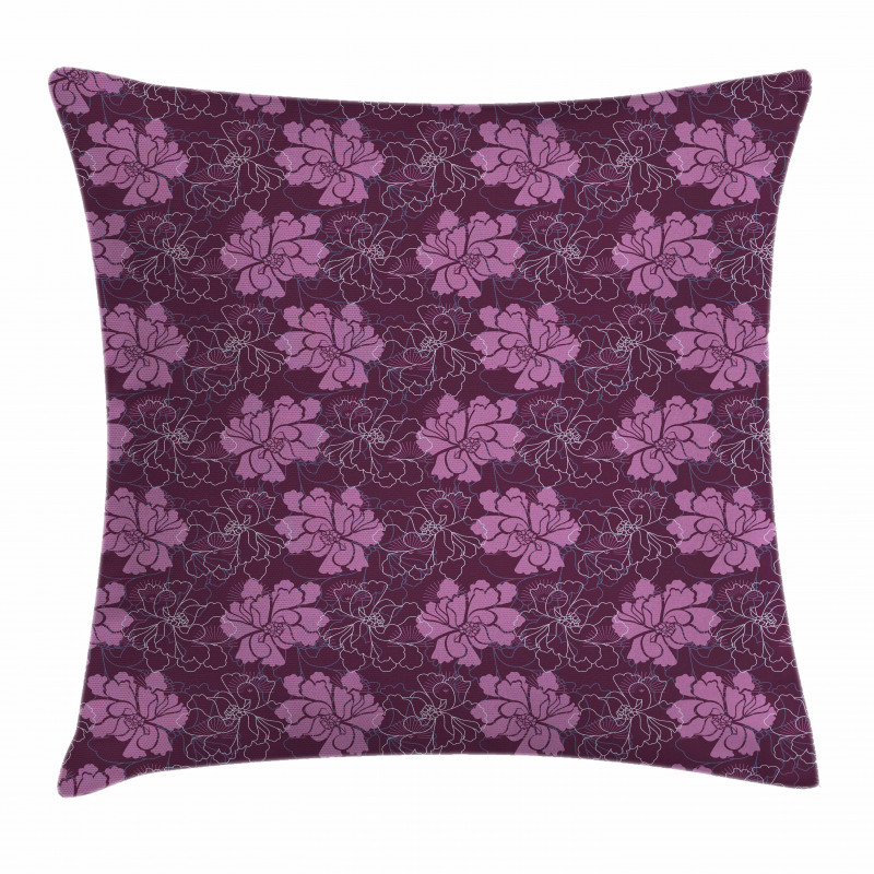 Botanical Petal Pattern Pillow Cover