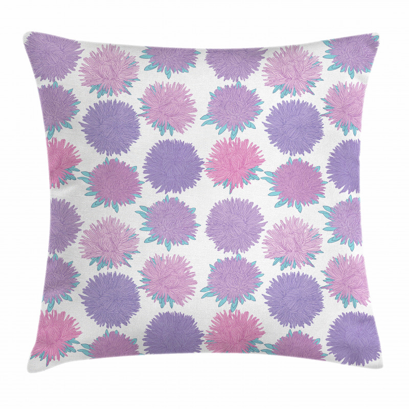 Detailed Flower Pattern Pillow Cover